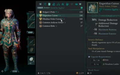 Engwithan Cuirass for Avowed – legendary heavy armor!